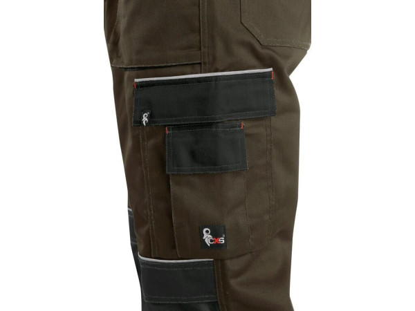 Spodnie CXS ORION TEODOR, męskie, brązowo-czarne, rozmiar 46