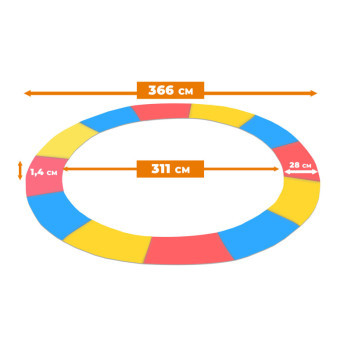 Pokrowiec Aga Spring na trampolinę 366 cm Tricolor