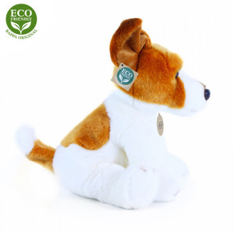 Jack Russell terrier pluszowy pies siedzący 30 cm EKOLOGICZNY