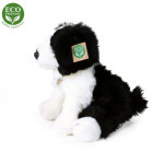 Pluszowy siedzący pies rasy border collie 30 cm EKOLOGICZNY