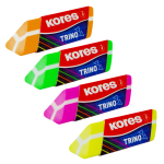 Kores Rubber TRINO, trójkątny, mix kolorów 40503