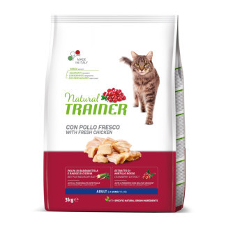 TRAINER Natural Cat Adult kurczak 3kg