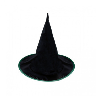 Czarno-zielona czapka wiedźmy/Halloween dla dzieci