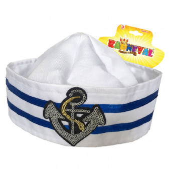 Biała czapka marynarska dla dzieci