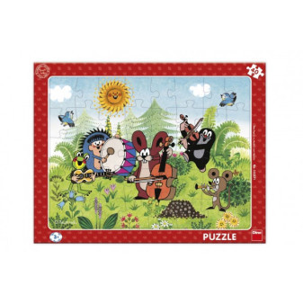 Puzzle planszowe Krecik i opaska 29x37cm 40 sztuk w folii