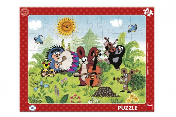 Puzzle planszowe Krecik i opaska 29x37cm 40 sztuk w folii