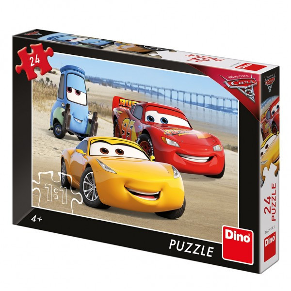 Puzzle Auta/Samochody na plaży 24 sztuki 26x18 cm w pudełku 27x19x3,5 cm