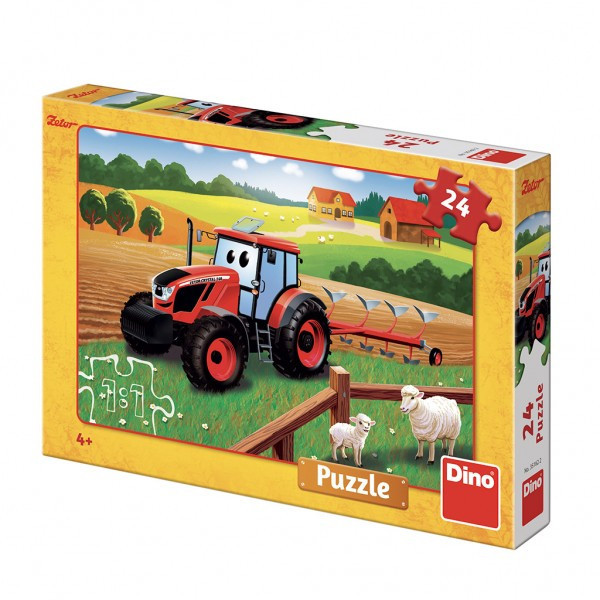 Puzzle Zetor orka 26x18 cm 24 sztuki w pudełku 27x19x4cm