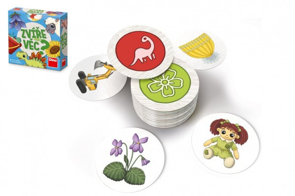 Gra planszowa podróżnicza ze zwierzętami lub rzeczami w pudełku o wymiarach 13x13x4cm