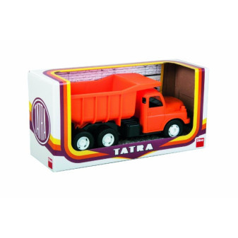 Samochód Tatra 148 plastikowa 30cm pomarańczowa wywrotka w pudełku