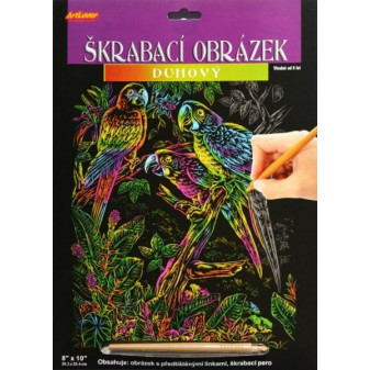 Obraz do zdrapania tęczowy asst 3 rodzaje 20x25cm