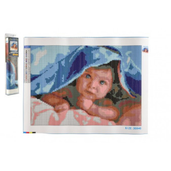 Diamentowy obrazek Pod kocyk niemowlęcy 40x30cm z dodatkami w blistrze 7x33x3cm