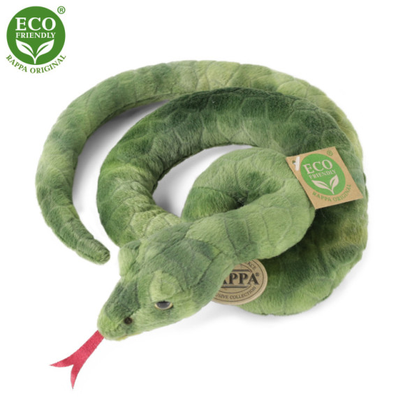 Pluszowy zielony wąż 90 cm ECO-FRIENDLY