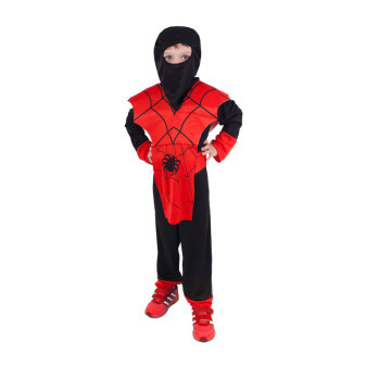 Czerwony kostium Ninja dla dzieci (S) w e-opakowaniu