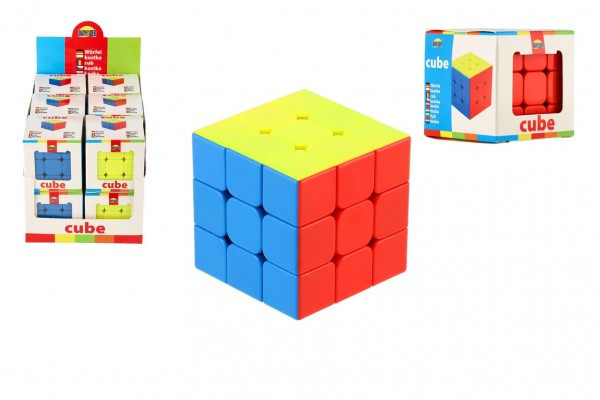 Kostka puzzli 3x3x3 plastik 5,5x5,5x5,5cm w pudełku 12 szt w pudełku