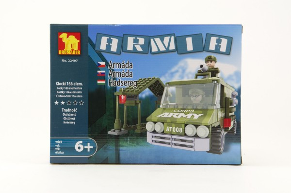 Zestaw konstrukcyjny Dromader Soldiers Car 22407 25,5x18,5x4,5cm
