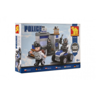 Zestaw budowlany Dromader Police 23424 105 szt. w pudełku 22x15x4,5cm