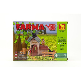 Zestaw budowlany Dromader Farma 28403 153 szt w pudełku 25,5x18,5x4,5cm