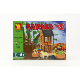 Zestaw budowlany Dromader Farma 28404 173 szt w pudełku 25,5x18,5x4,5cm