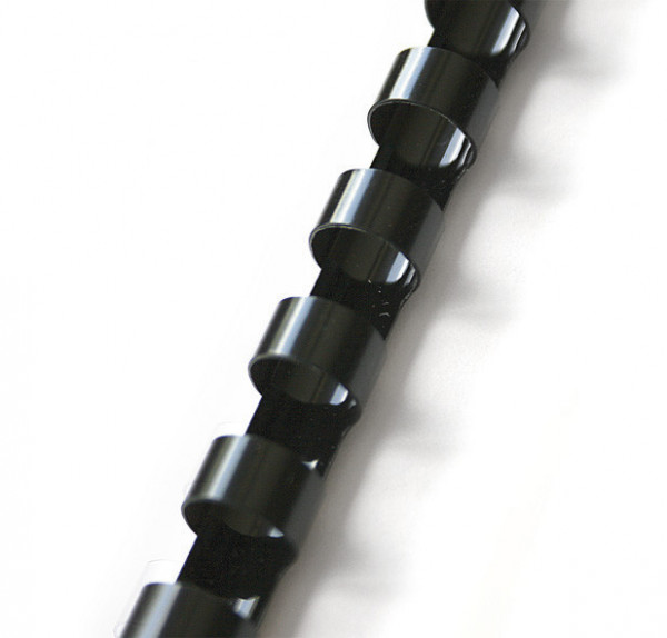 Grzbiet plastikowy 6mm czarny 100 szt