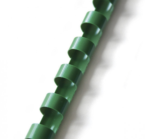 Grzbiet plastikowy 6mm zielony 100 szt