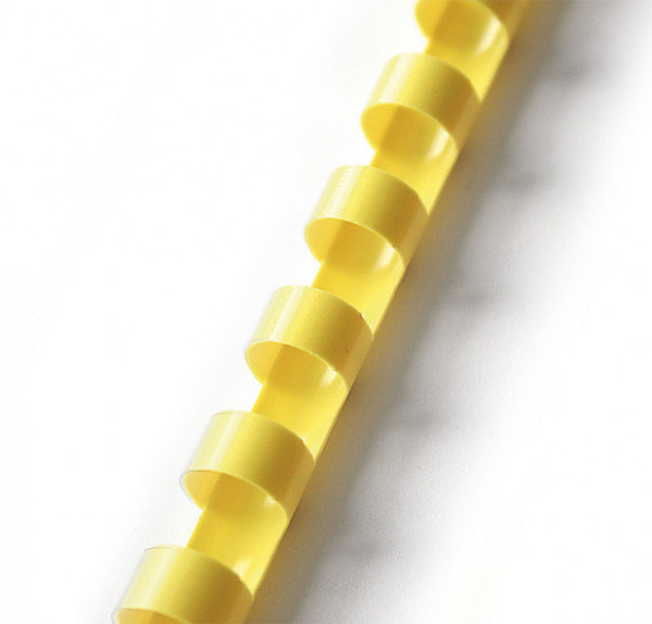 Grzbiet plastikowy 6mm żółty 100 szt