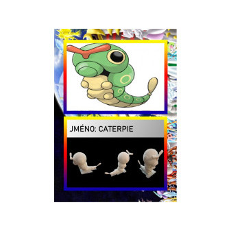 Figurka Caterpie + karta - postać 3D