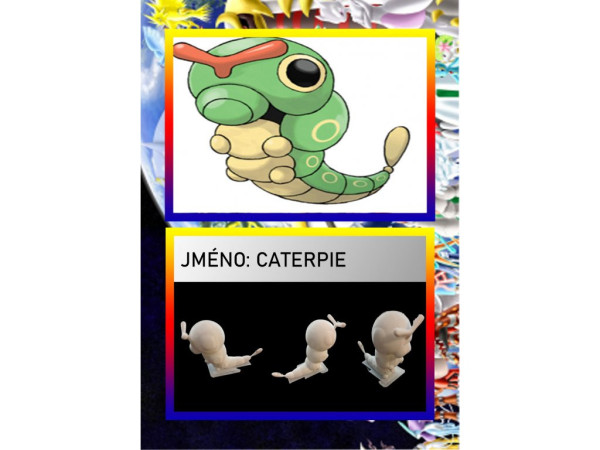 Figurka Caterpie + karta - postać 3D