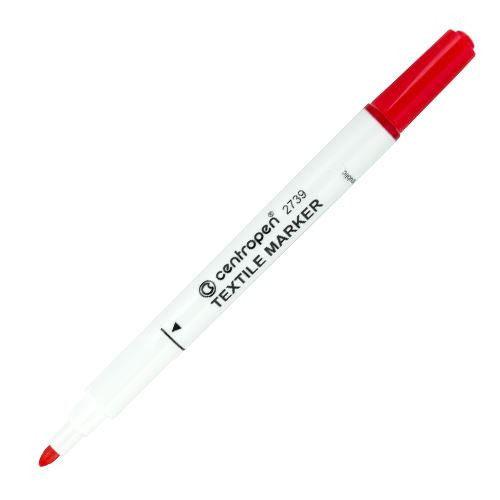 Marker Centropen 2739 do tekstyliów czerwony szerokość 3,9mm