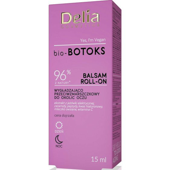 DELIA COSMETICS BIO-BOTO Wygładzająco-przeciwzmarszczkowy BIO Balsam pod oczy w kulce, 15ml