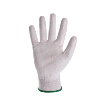 Rękawiczki CXS BRITA WHITE, z blistrem, zanurzane w poliuretanie, rozmiar 08