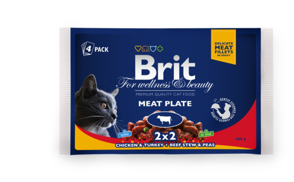 Brit Cat Premium Saszetki w wersji mięsnej 4x100g