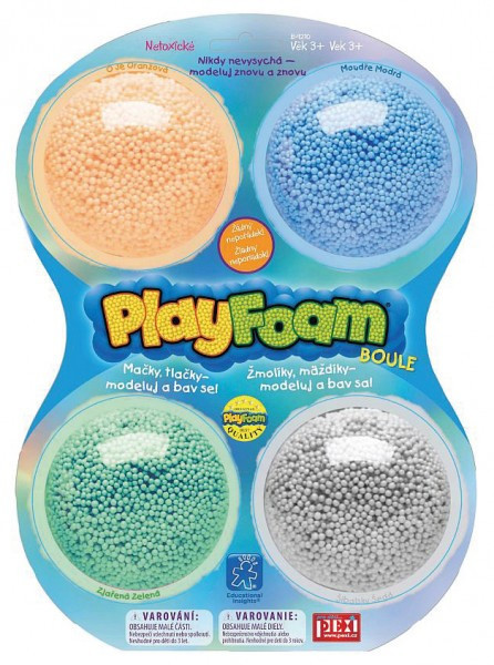 PlayFoam® Modeling/Plastikowa piłka 4 kolory na karcie 18x27x4cm
