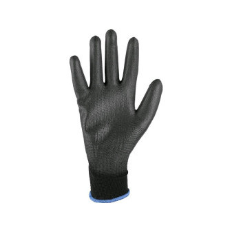 Rękawiczki CXS BRITA BLACK, z blistrem, zanurzane w poliuretanie, rozmiar 08