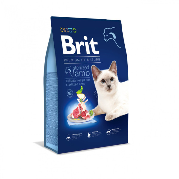 Brit Premium by Nature Sterylizowana jagnięcina dla kota, 8 kg