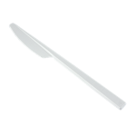 Nóż plastikowy PS 18cm biały jasny, wielokrotnego użytku, 50 szt