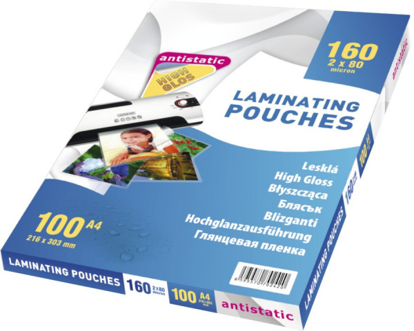 Folia do laminowania Premium A4 (216x303), 100 mikronów. 100 szt., 609.161