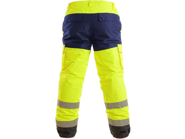 Spodnie CXS CARDIFF, ostrzegawcze, ocieplane, męskie, żółte