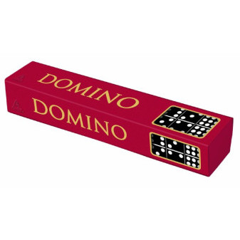 Drewniana gra planszowa Domino 55 szt. w pudełku 23,5x3,5x5cm