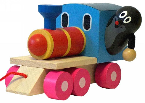 Kret i drewno maszynowe/pociągowe 12 cm w pudełku