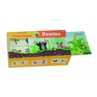 Drewniana gra planszowa domino Mole 28 sztuk w drewnianym pudełku 18x11x5cm