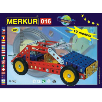 Zestaw budowlany MERKUR 016 Buggy 10 modeli 205 szt w pudełku 26x18x5cm