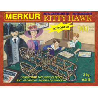 Zestaw MERKUR Kitty Hawk 100 modeli 900 szt w pudełku 36x27x5cm