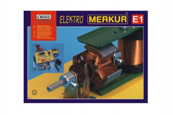 Zestaw konstrukcyjny MERKUR E1 prąd, magnetyzm w pudełku 36x28x8cm