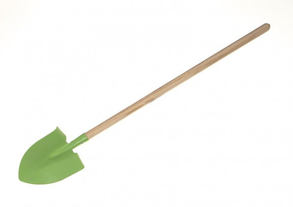 Szpadel z zielonym szpicem z metalową/drewnianą rękojeścią narzędzie 80cm