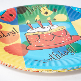 Aga4Kids Talerzyki papierowe 18cm DS931-9 10 szt