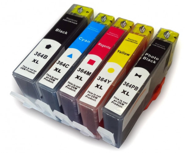 Alternatywny zestaw Color X HP 364XL BK/C/M/Y/PBK, 24ml BK + 15ml kolory