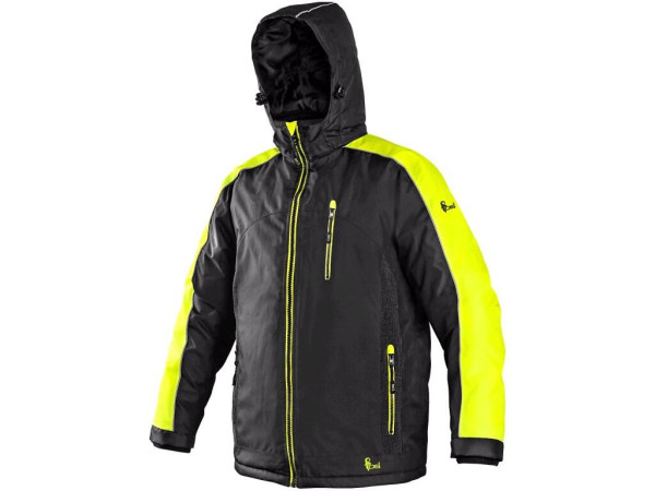Kurtka CXS BRIGHTON, zimowa, męska, czarno-żółta, rozmiar 3XL