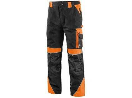 Spodnie CXS SIRIUS BRIGHTON, czarno-pomarańczowe, rozmiar 48