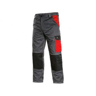 Spodnie CXS PHOENIX CEFEUS, szaro-czerwone